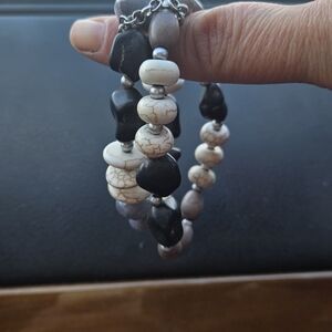 Handmade Onyx & Howlite Chakra Bracelet. NEW. Plz Read Description.